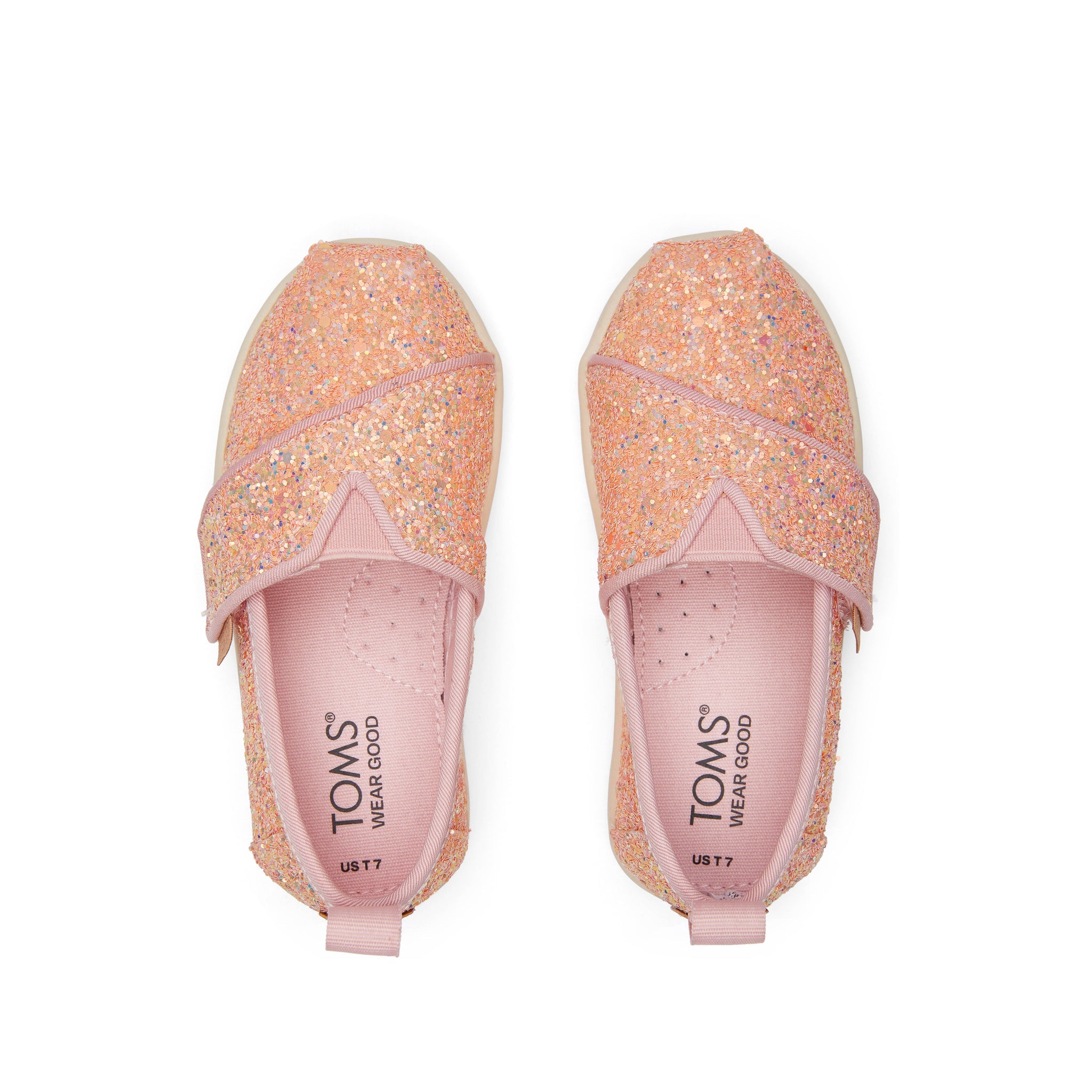 Alpargata Pink Glitter Toddler Shoe Top View