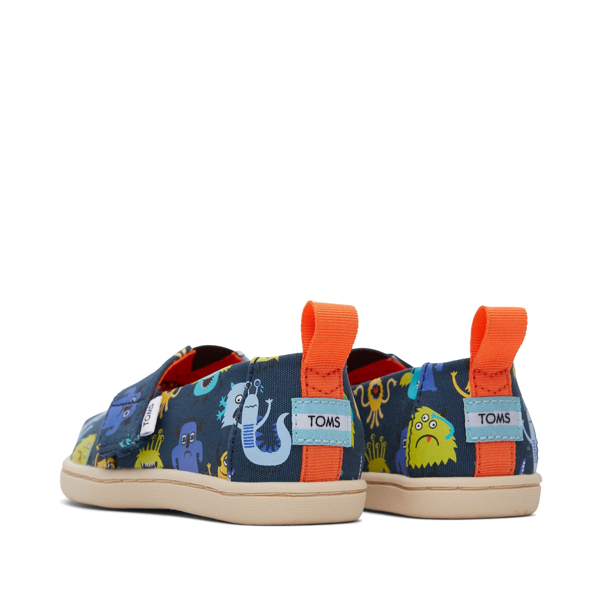 Alpargata Blue Monsters Toddler Shoe Back View