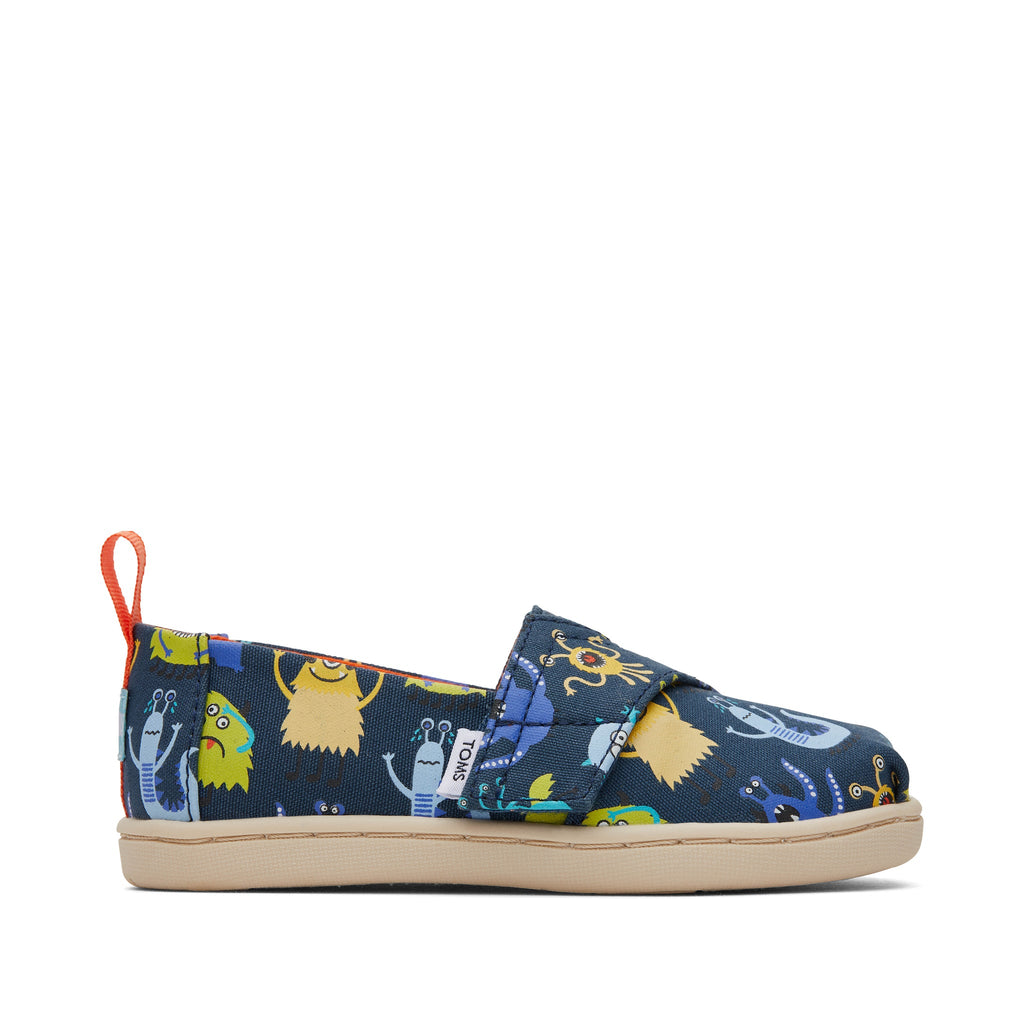Alpargata Blue Monsters Toddler Shoe Side View