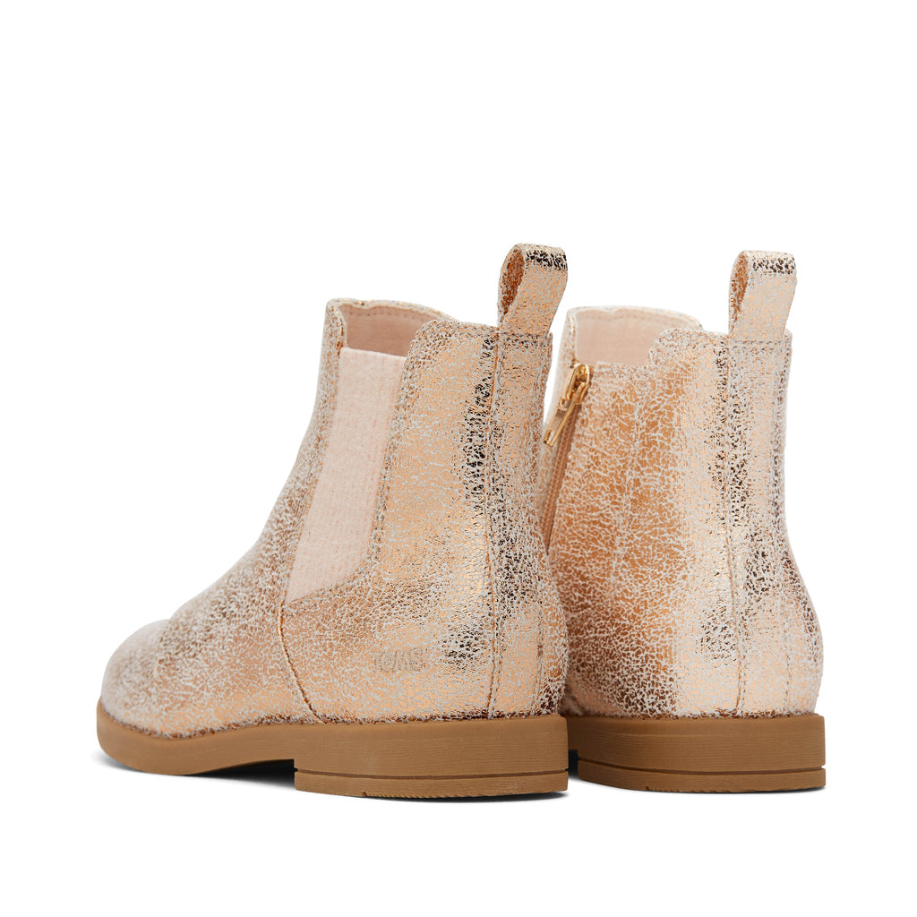 Youth Charlie Gold Foil Kids Boot Back View