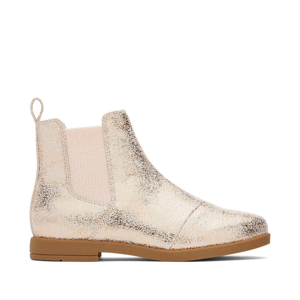 Youth Charlie Gold Foil Kids Boot Side View