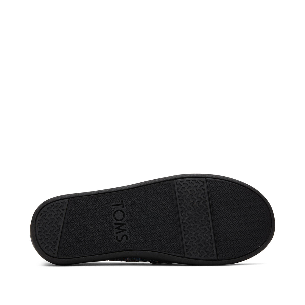 Youth Alpargata Black Glitter Kids Shoe Bottom Sole View