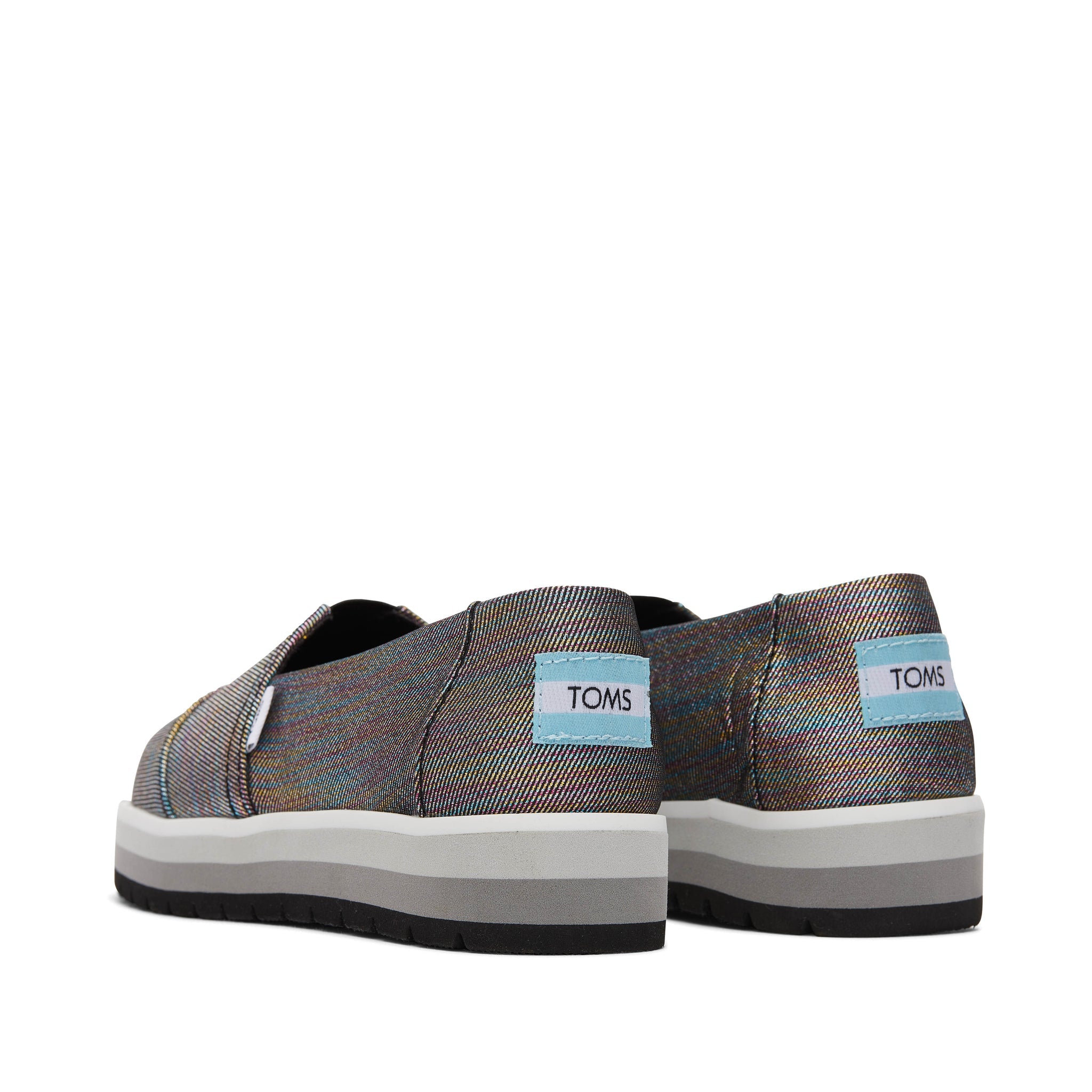 Youth Alp Platform Black Glimmer Kids Shoe Back View