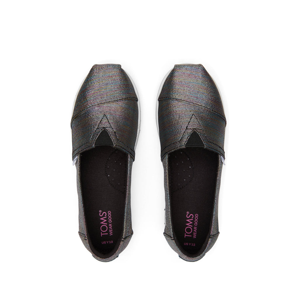 Youth Alp Platform Black Glimmer Kids Shoe Top View