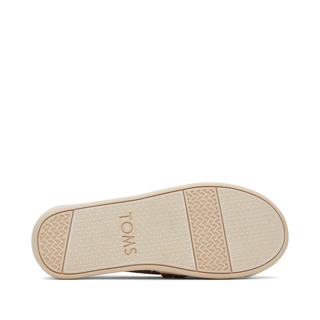 Youth Alpargata Gold Sparkle Knit Kids Shoe Bottom Sole View