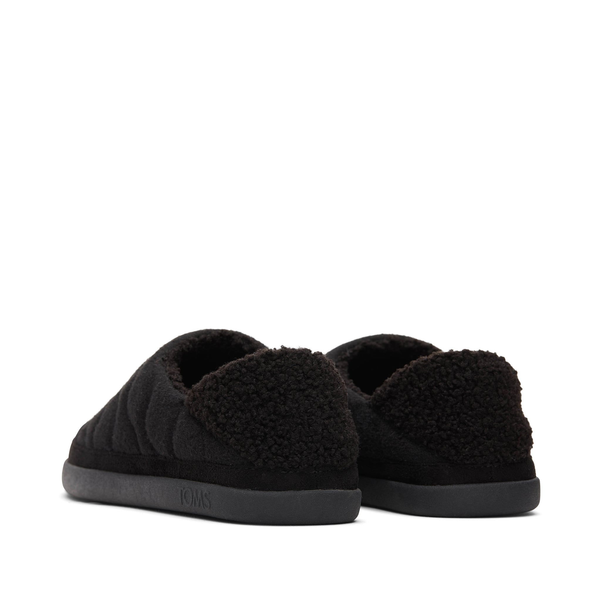 Ezra Black Quilted Convertible Slipper Back View