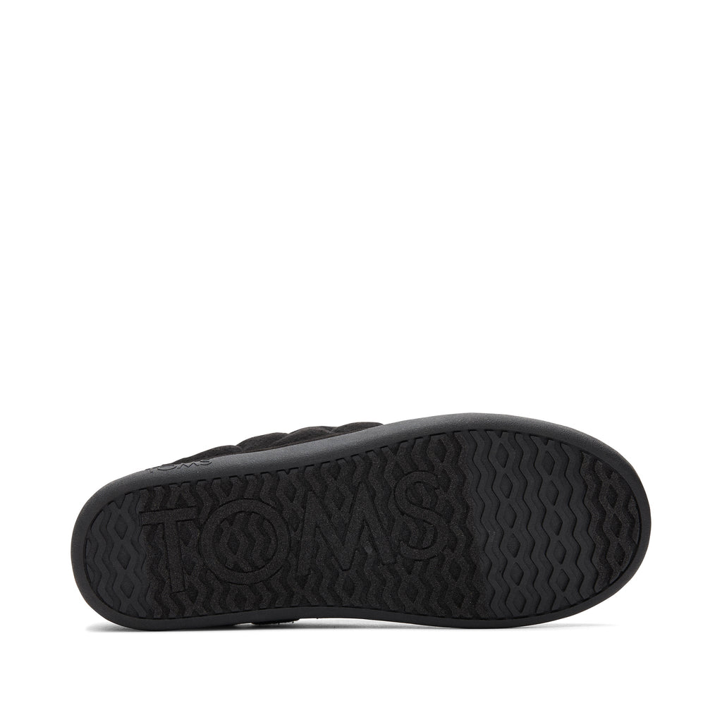 Ezra Black Quilted Convertible Slipper Bottom Sole View