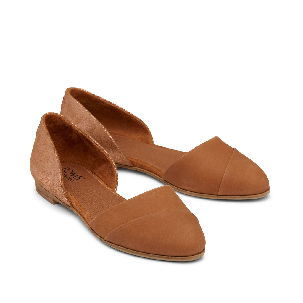 Jutti D'Orsay Tan Leather Flat Front View