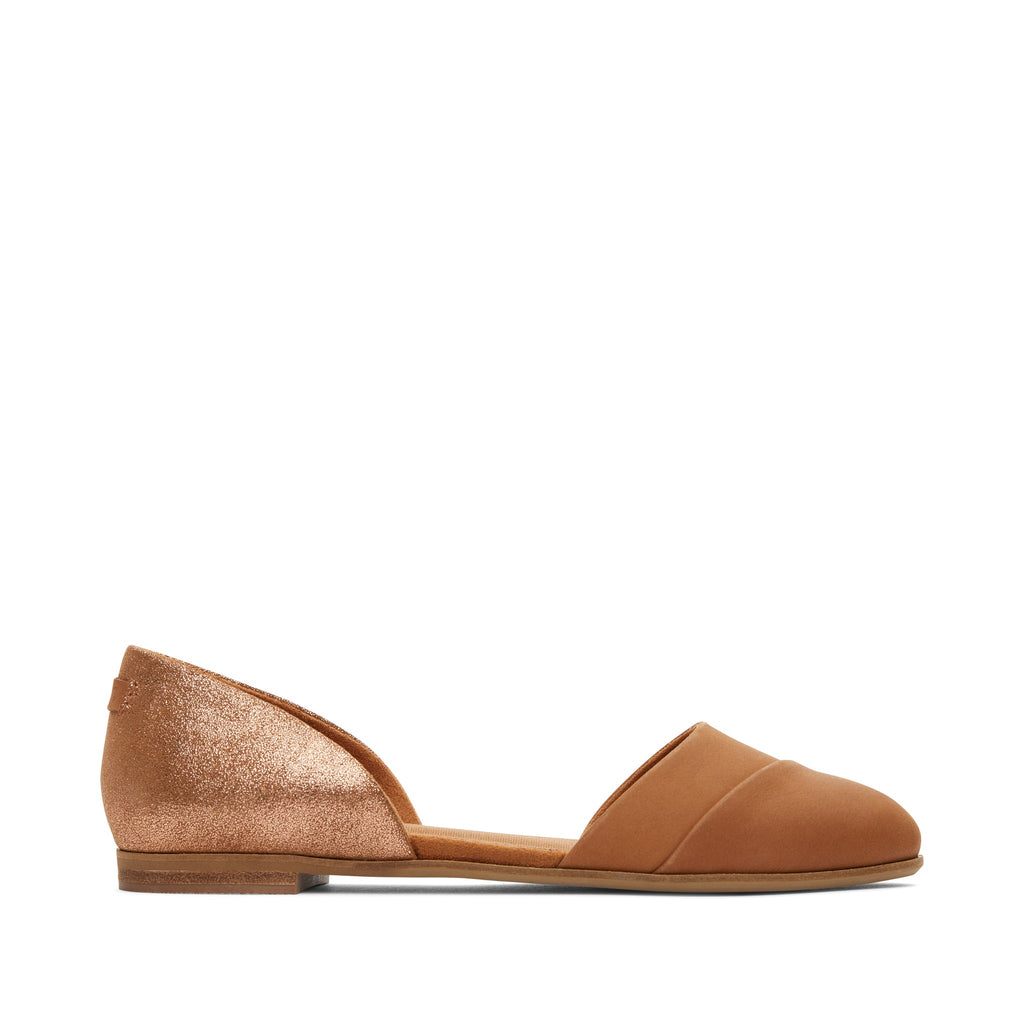 Jutti D'Orsay Tan Leather Flat Side View