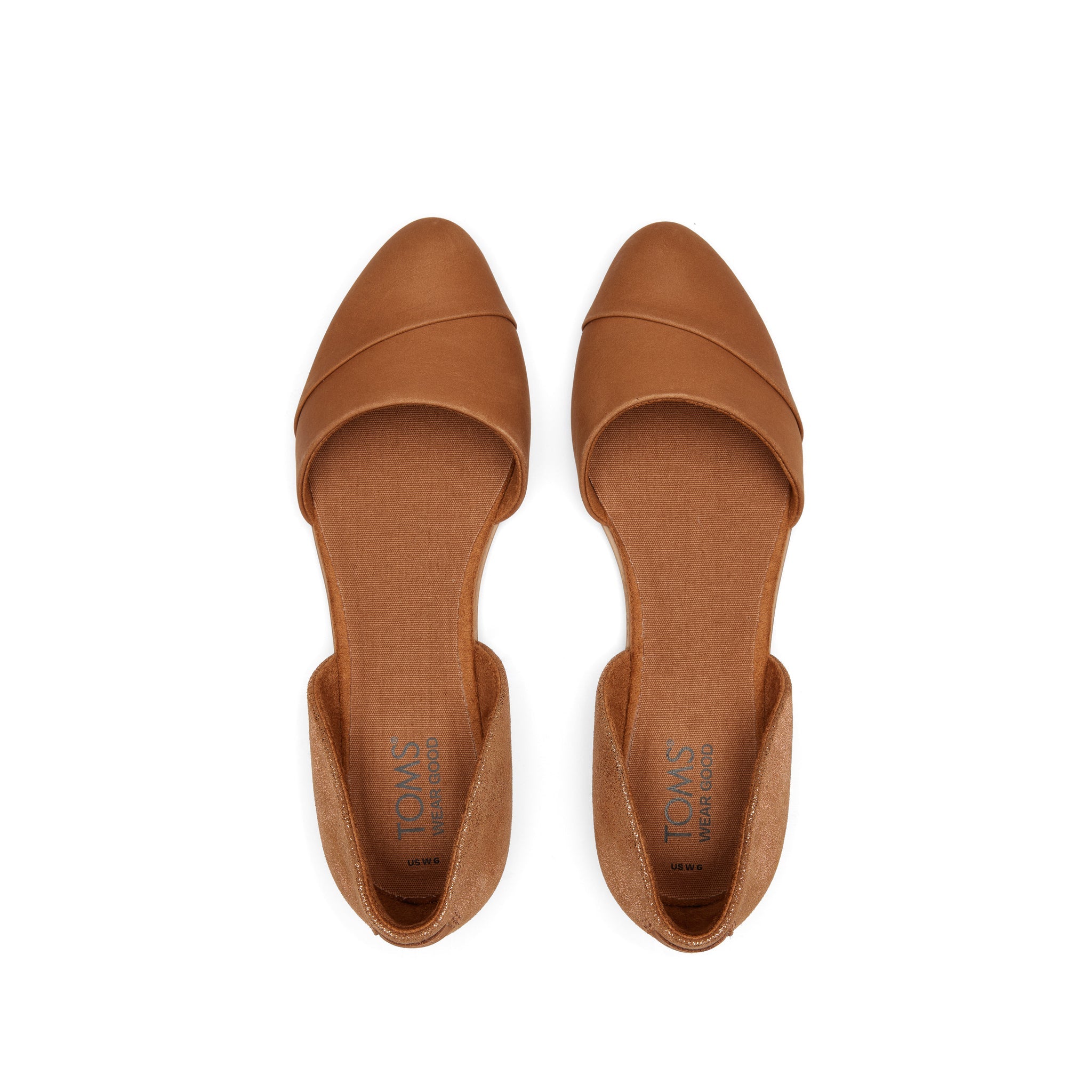 Jutti D'Orsay Tan Leather Flat Top View
