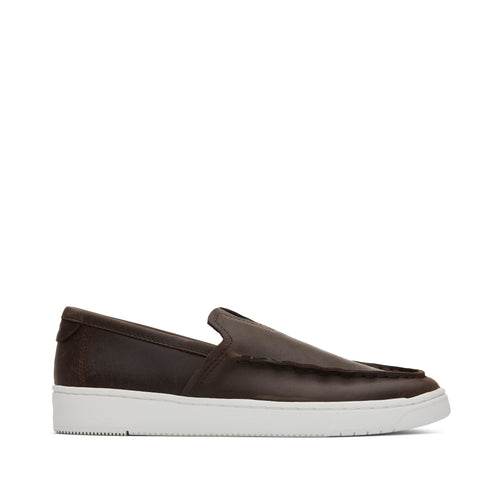 TRVL LITE Brown Leather Loafer Side View