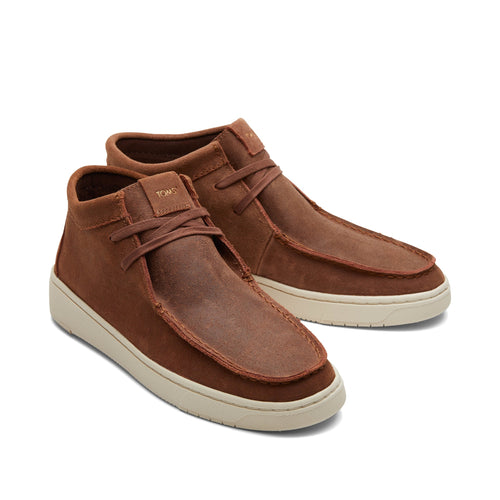 TRVL LITE Moc Chukka Brown Sneaker Boot Front View