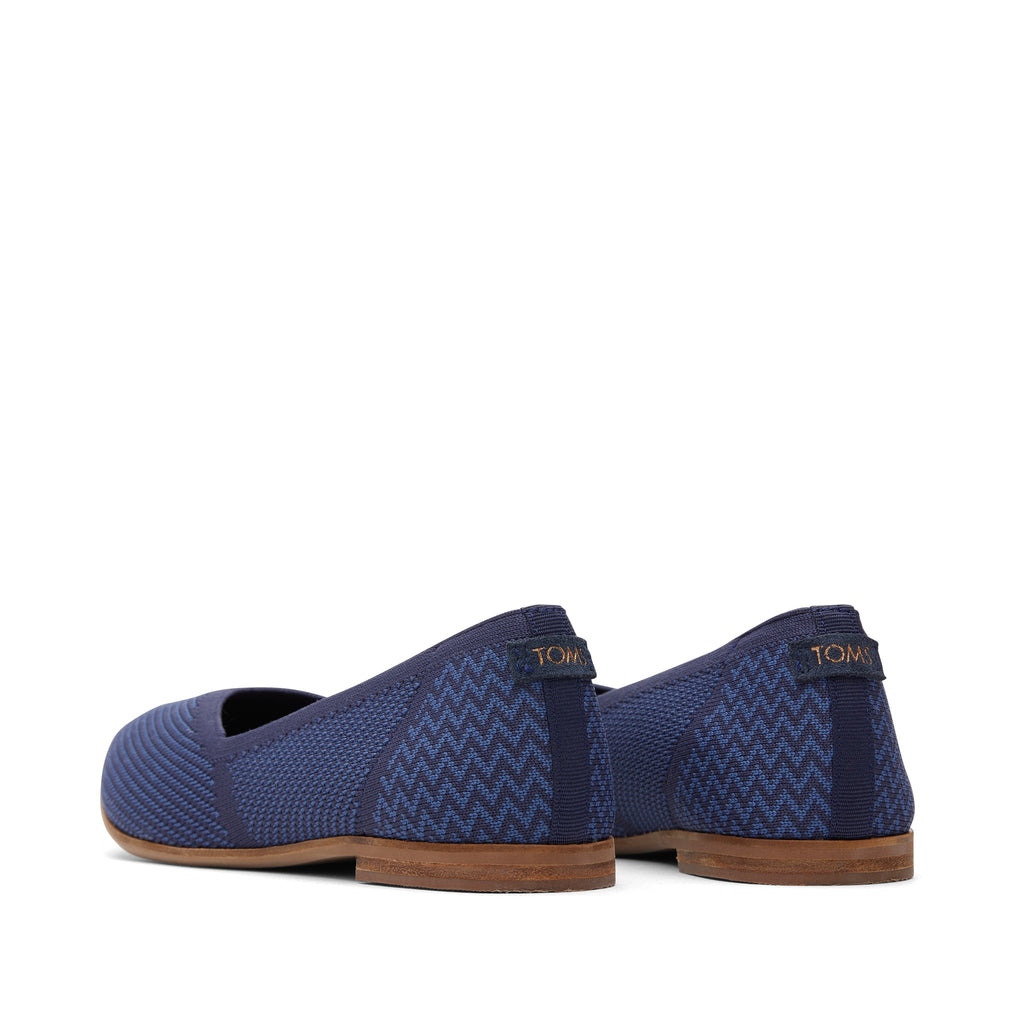 Jutti Neat Navy Knit Flat Back View