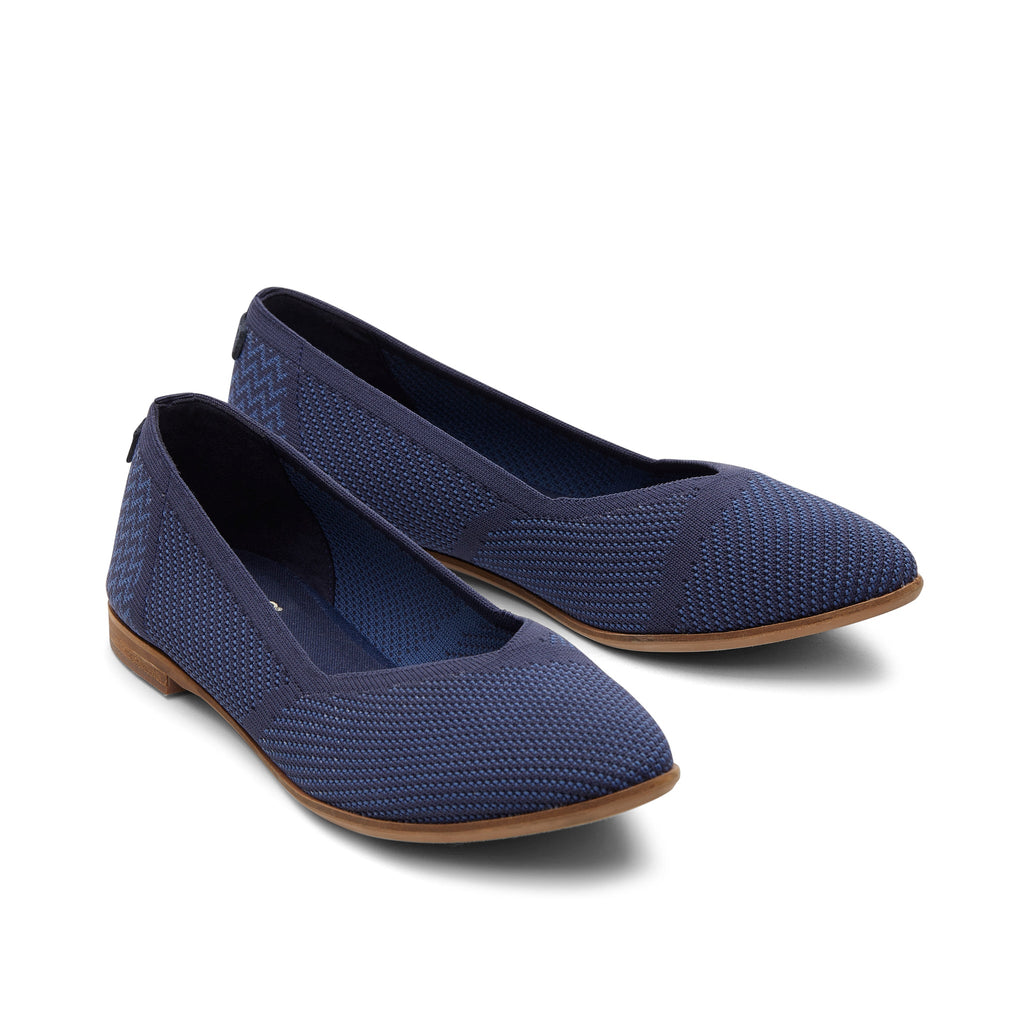 Jutti Neat Navy Knit Flat Front View