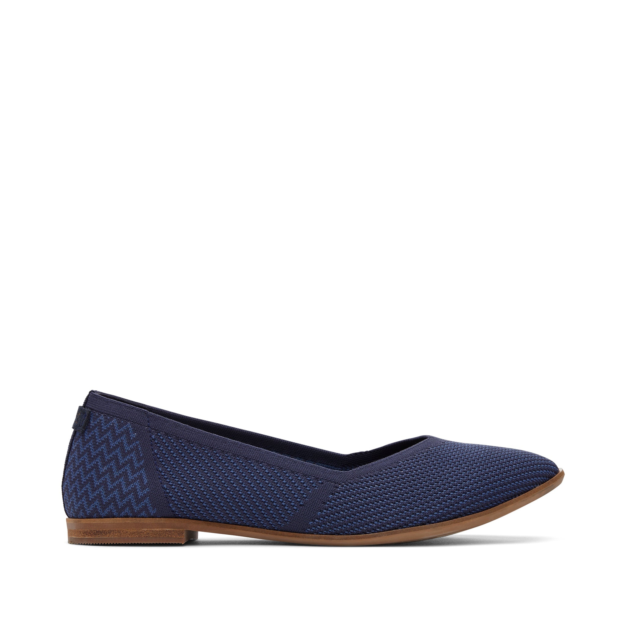 Jutti Neat Navy Knit Flat Side View