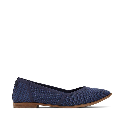 Jutti Neat Navy Knit Flat Side View