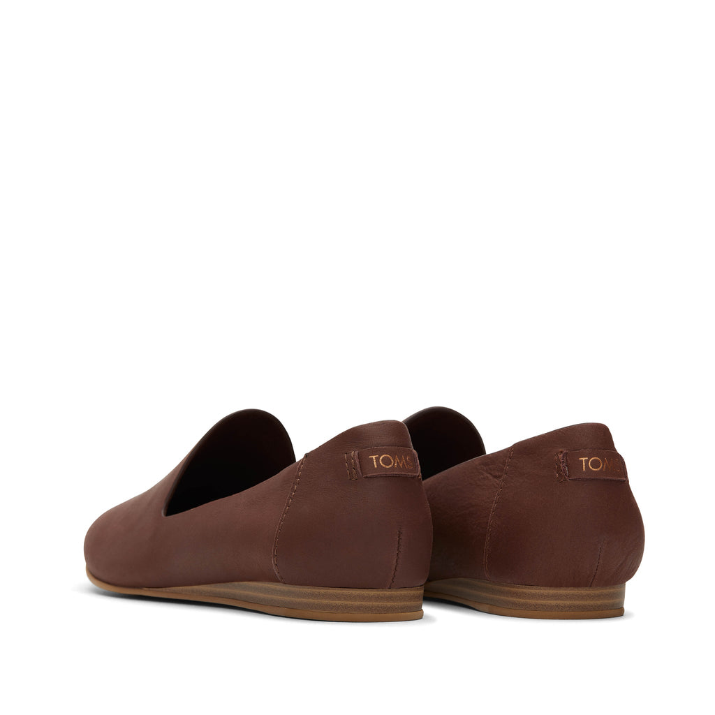 Darcy Chestnut Leather Flat Back View