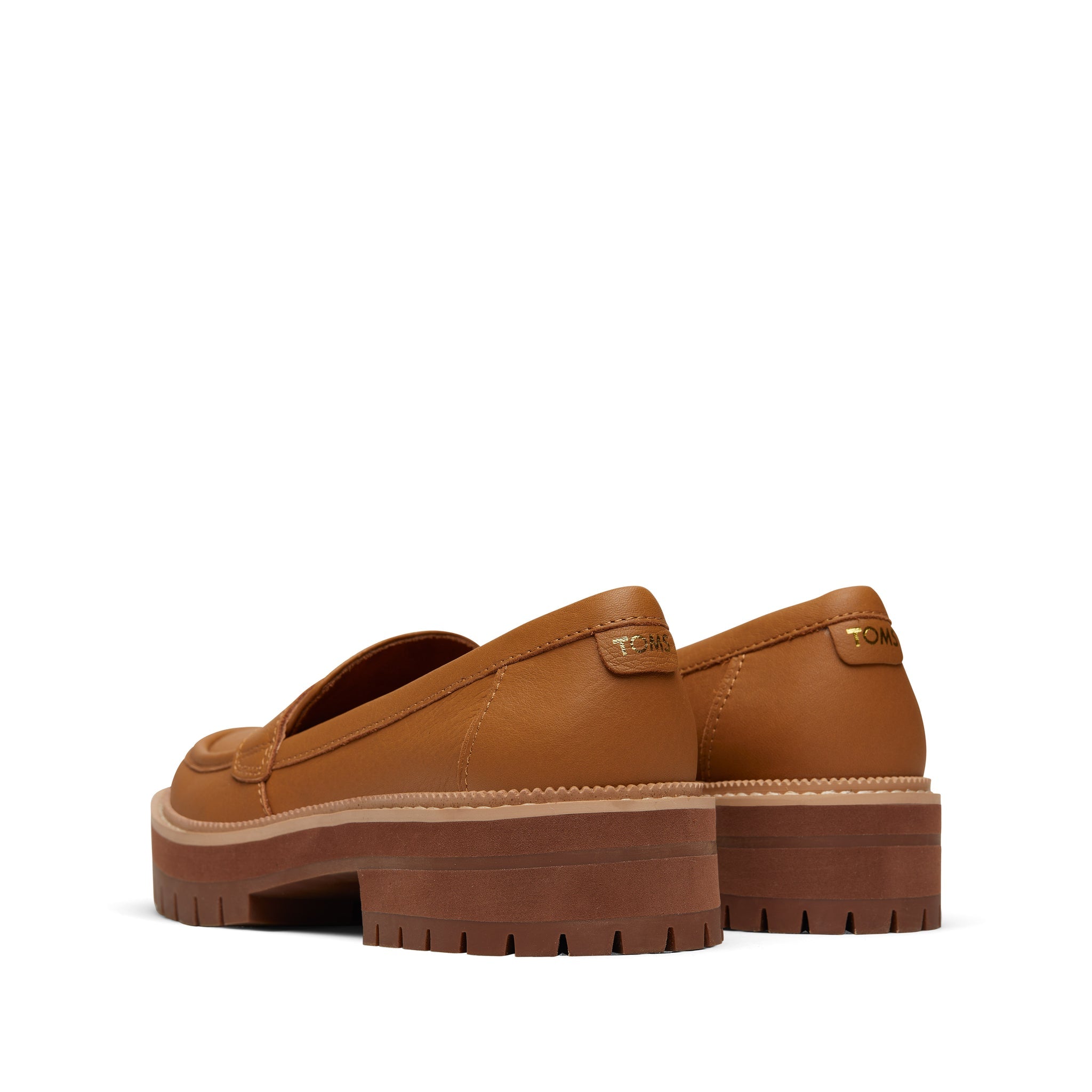 Cara Tan Leather Loafer Back View