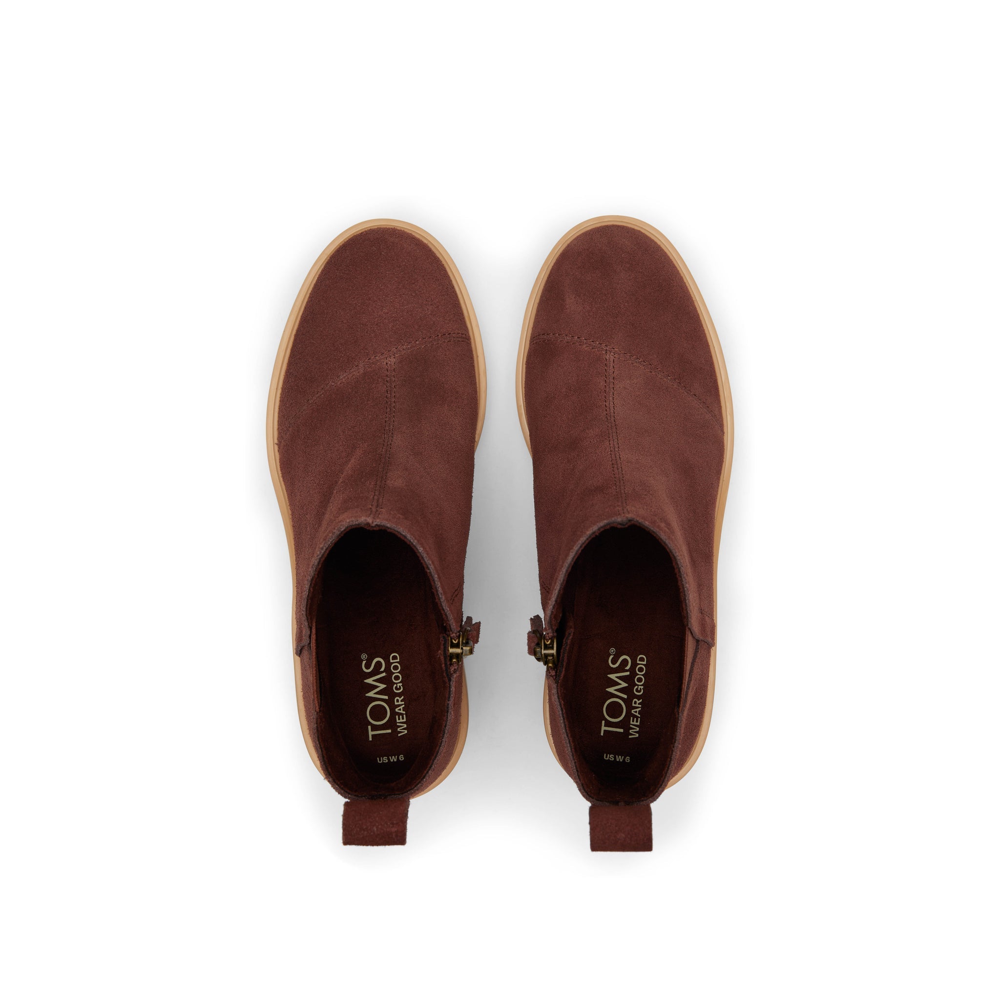 Maude Chestnut Suede Wedge Boot Top View