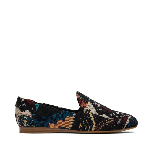 Darcy Black Global Woven Flat Side View