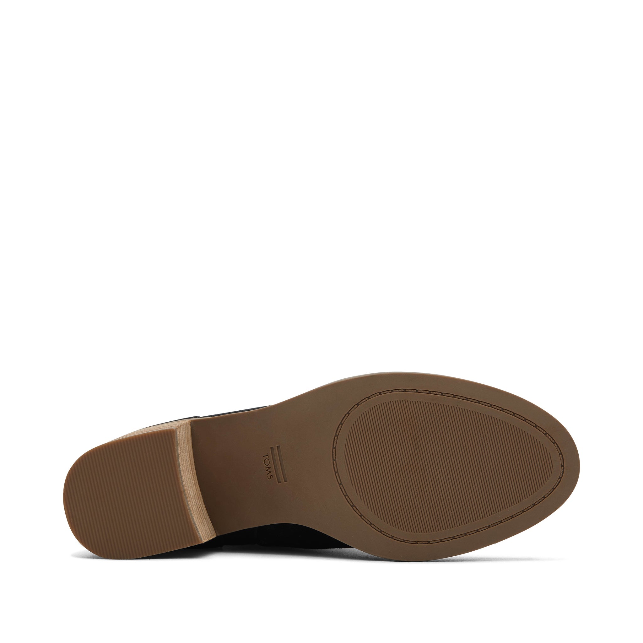 Evelyn Black Suede Lace-Up Heeled Boot Bottom Sole View