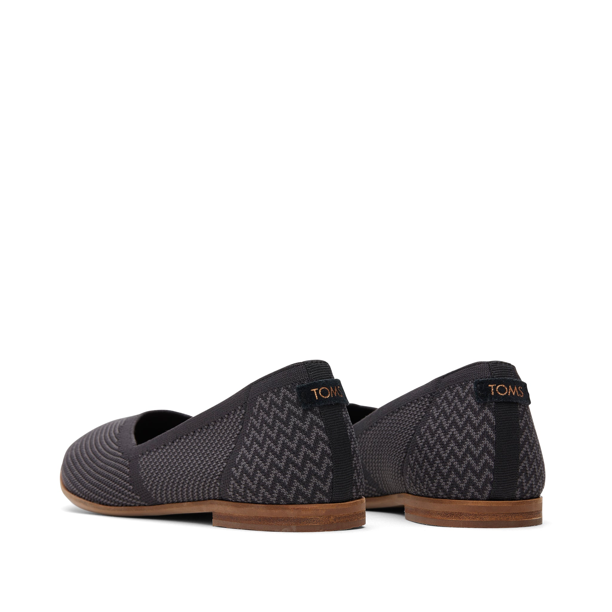 Jutti Neat Black Knit Flat Back View