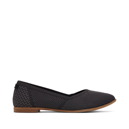 Jutti Neat Black Knit Flat Side View