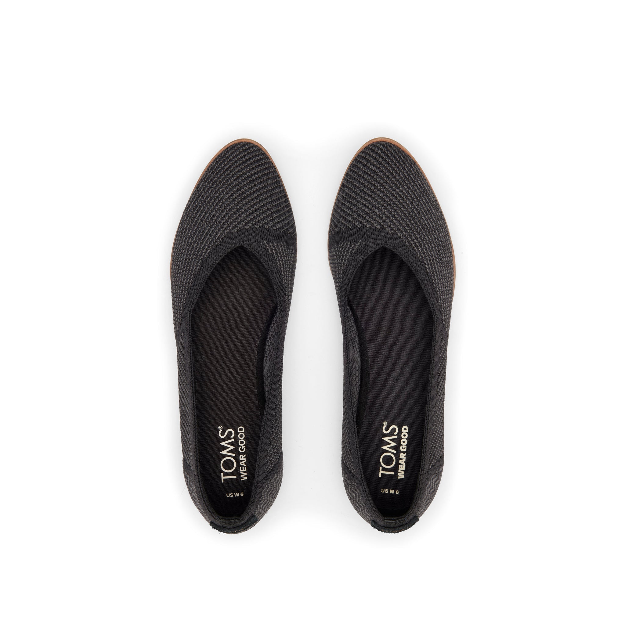 Jutti Neat Black Knit Flat Top View