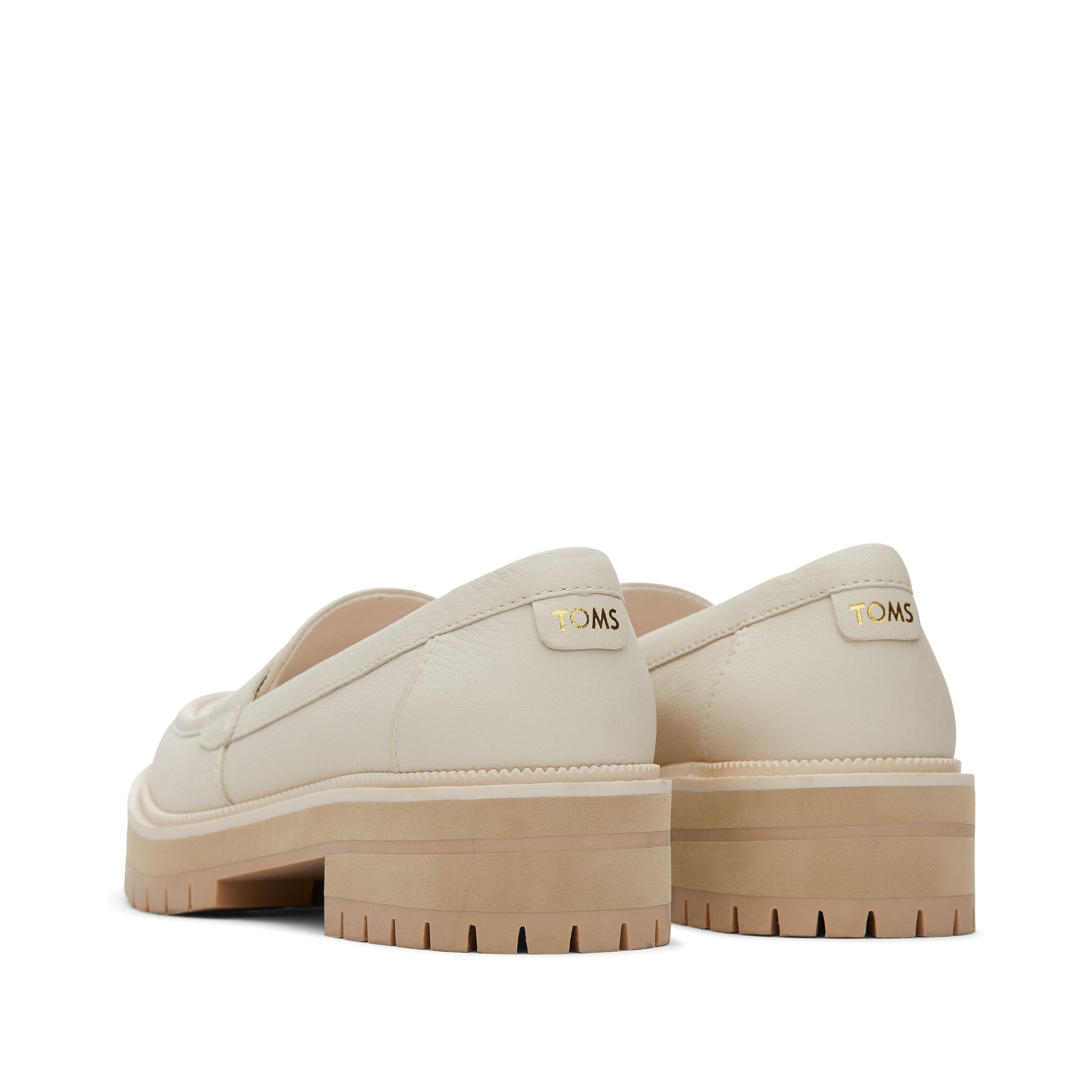 Cara Light Sand Leather Loafer Back View