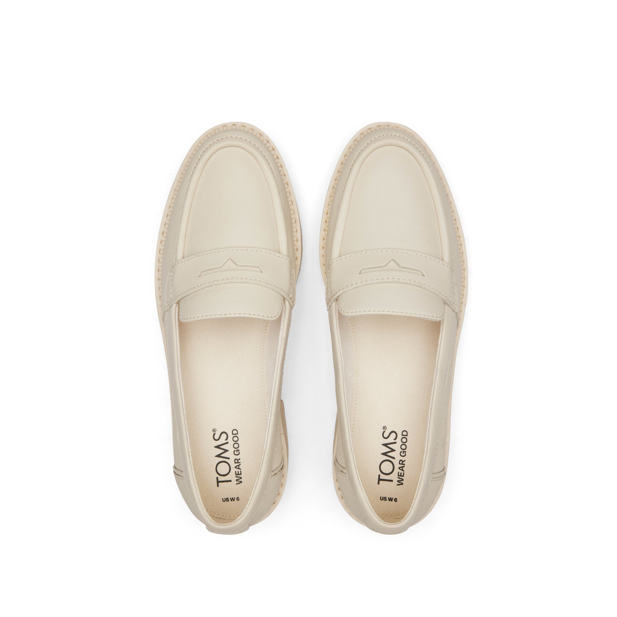 Cara Light Sand Leather Loafer Top View