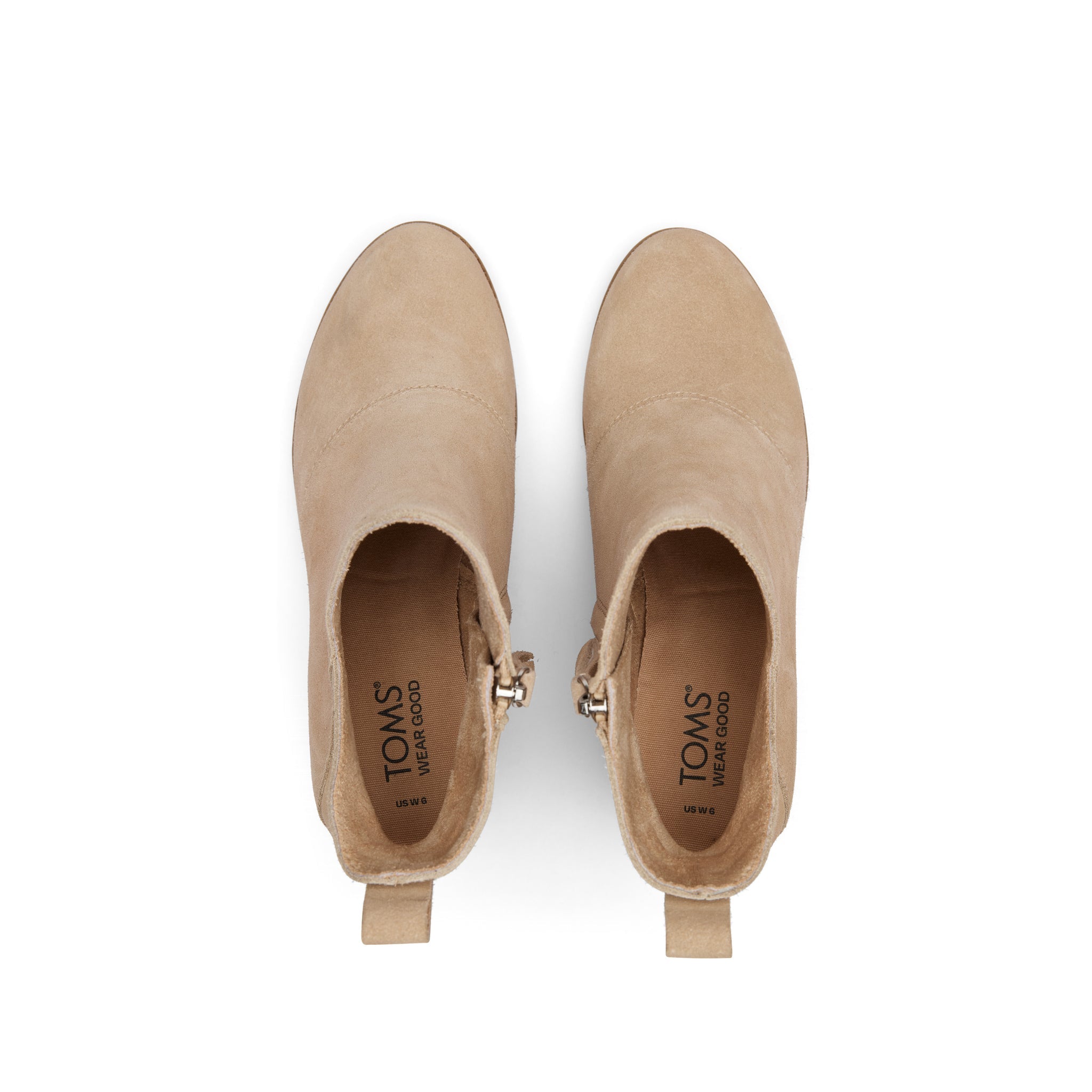 Sutton Oatmeal Suede Wedge Boot Top View