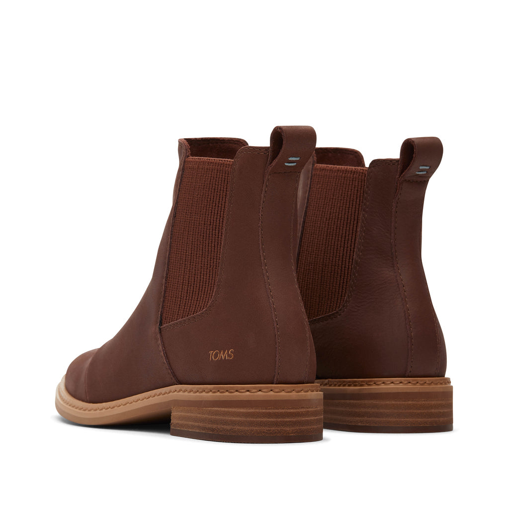 Charlie Chestnut Leather Boot Back View