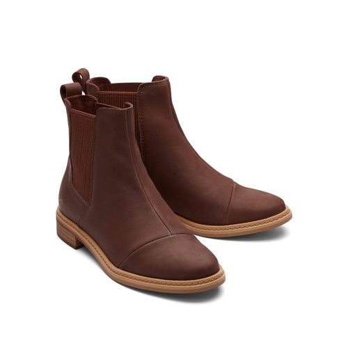 Charlie Chestnut Leather Boot Front View