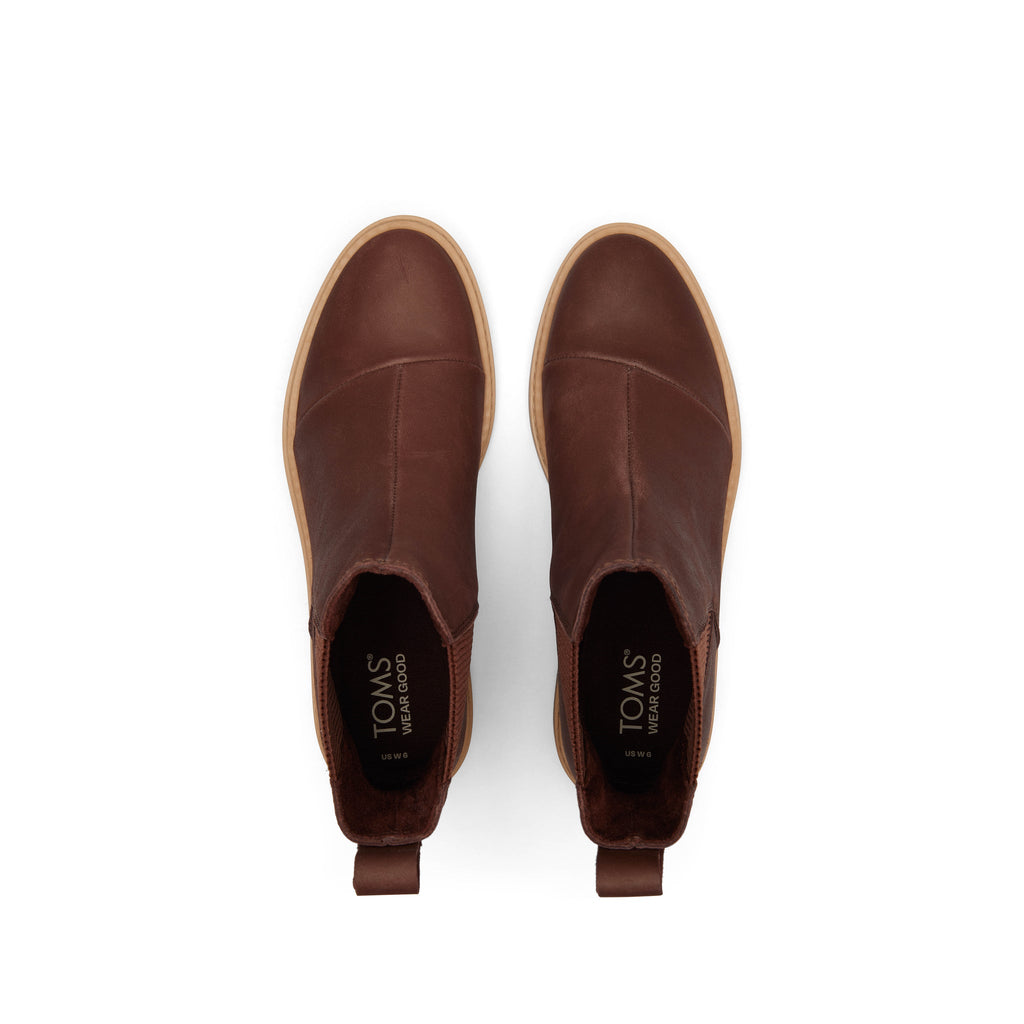 Charlie Chestnut Leather Boot Top View