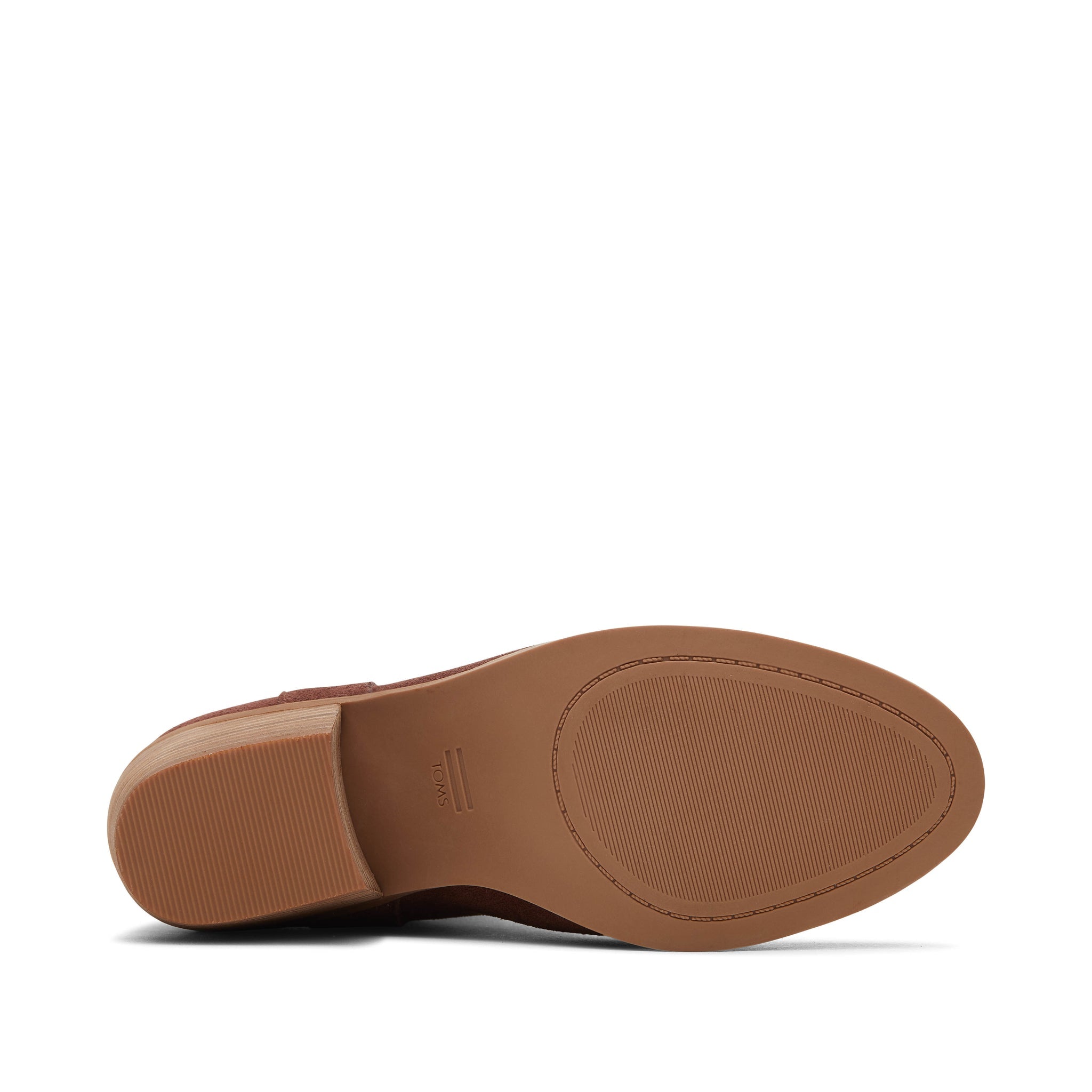 Constance Chestnut Suede Heeled Boot Bottom Sole View