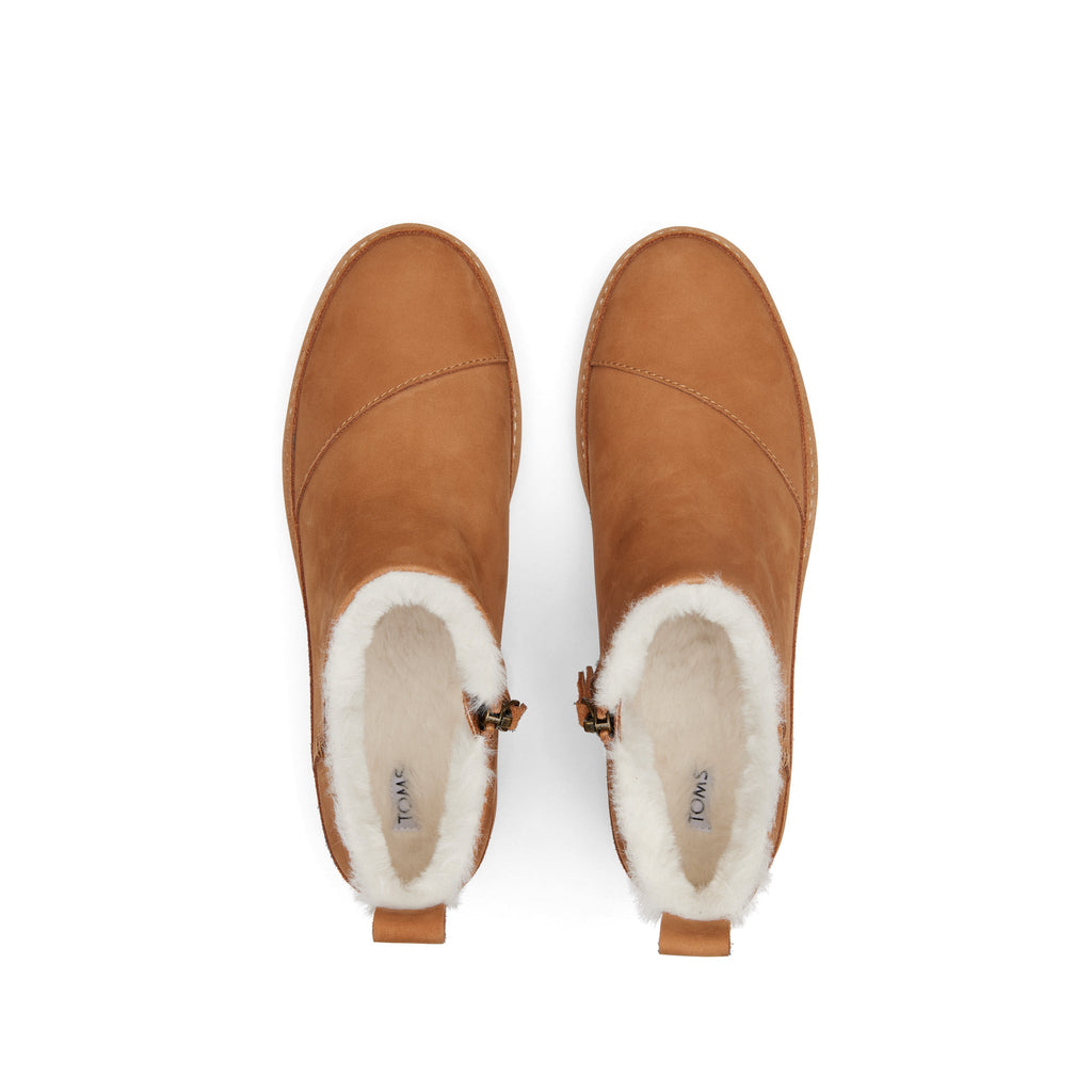 Marlo Tan Water Resistant Faux Fur Boot Top View