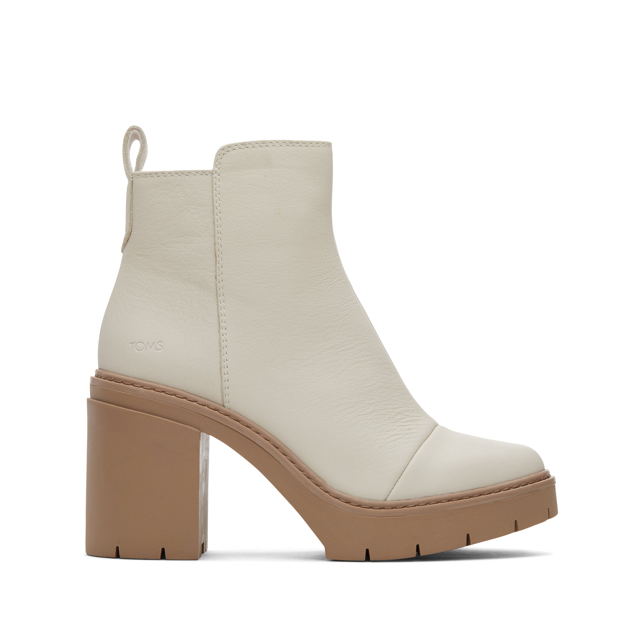 Rya Light Sand Heeled Boot Side View