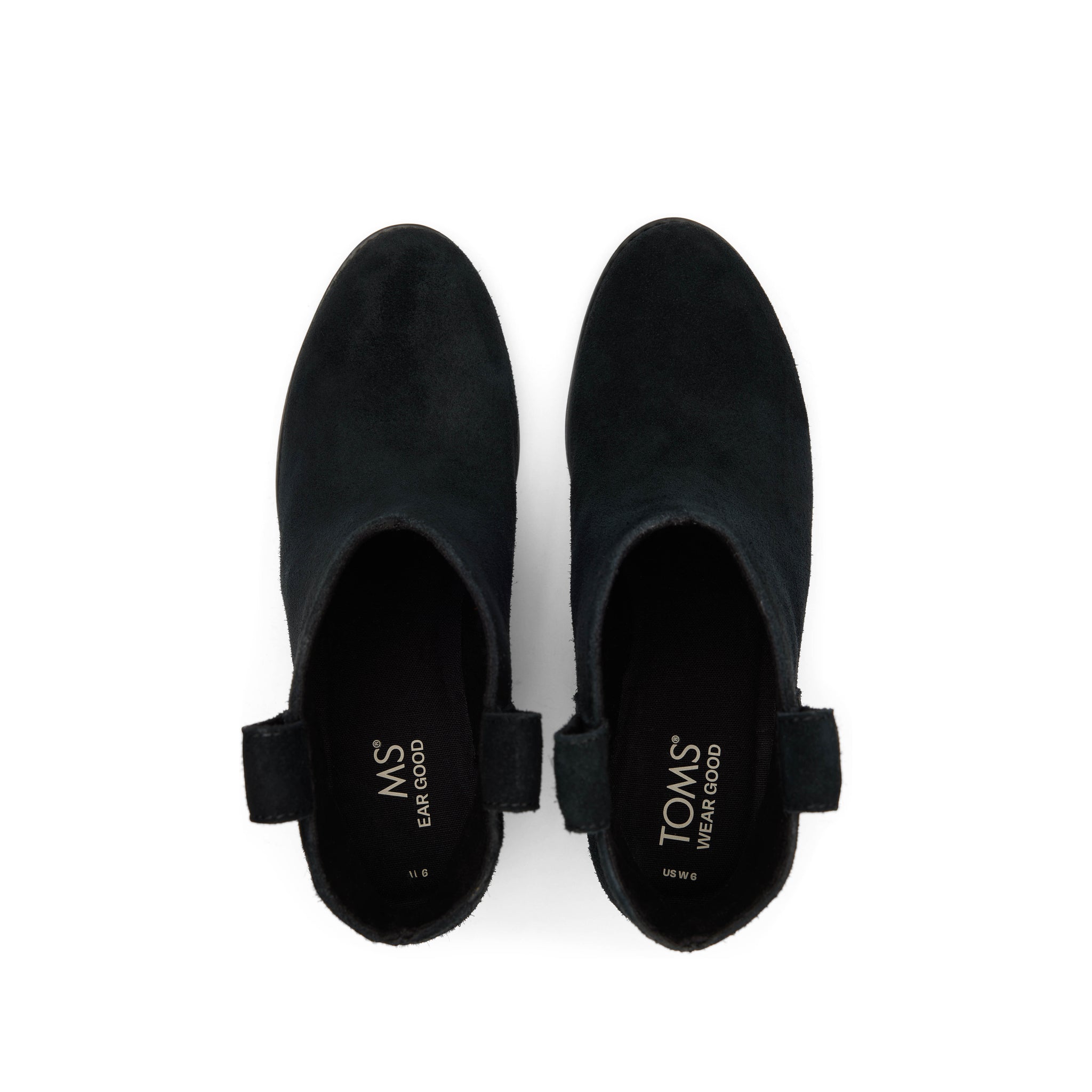 Constance Black Suede Heeled Boot Top View