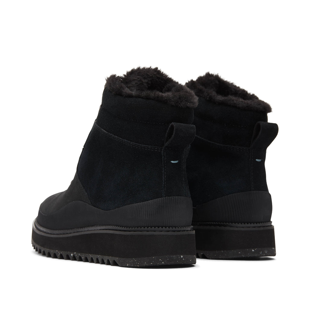 Mojave Black Water Resistant Leather Boot Back View