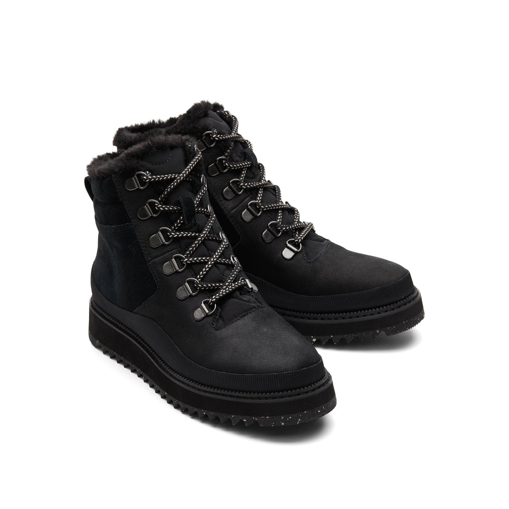 Mojave Black Water Resistant Leather Boot Front View