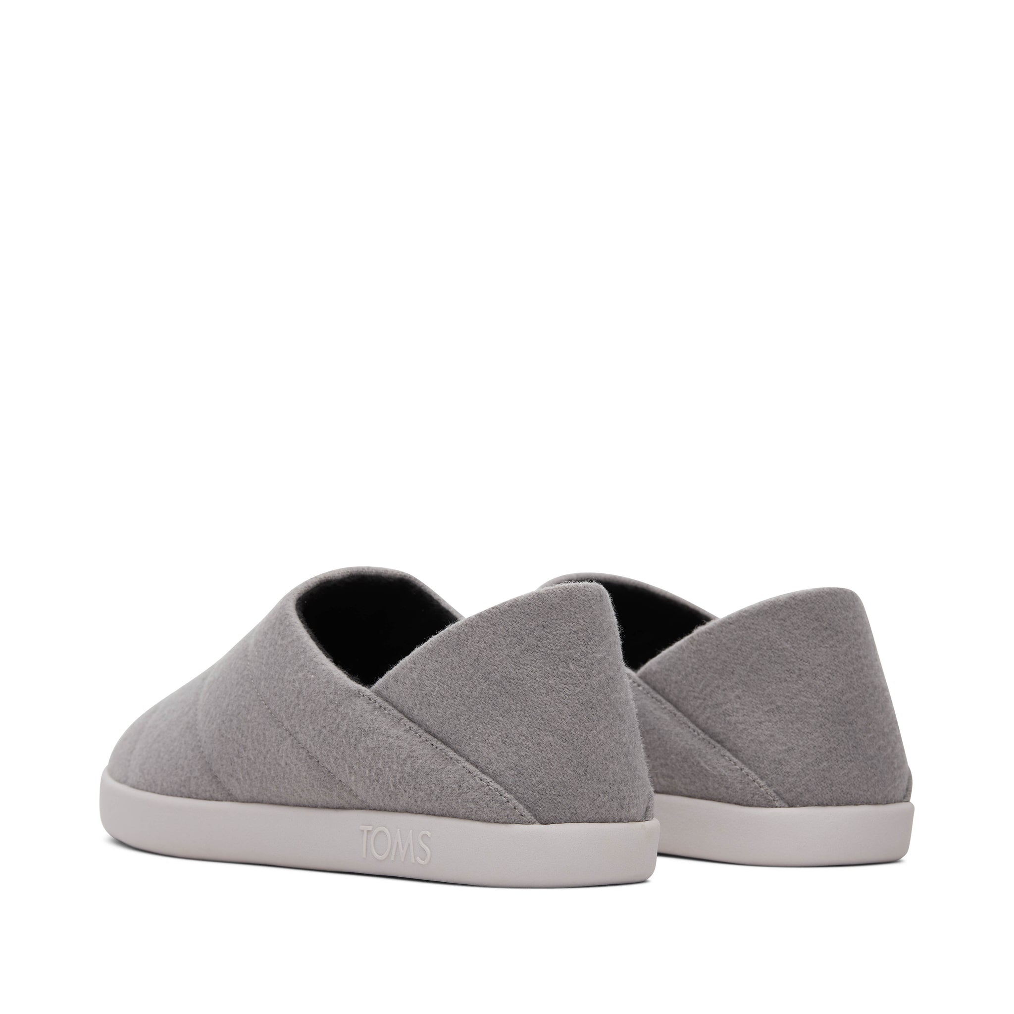 Ezra Grey Faux Fleece Convertible Slipper Back View
