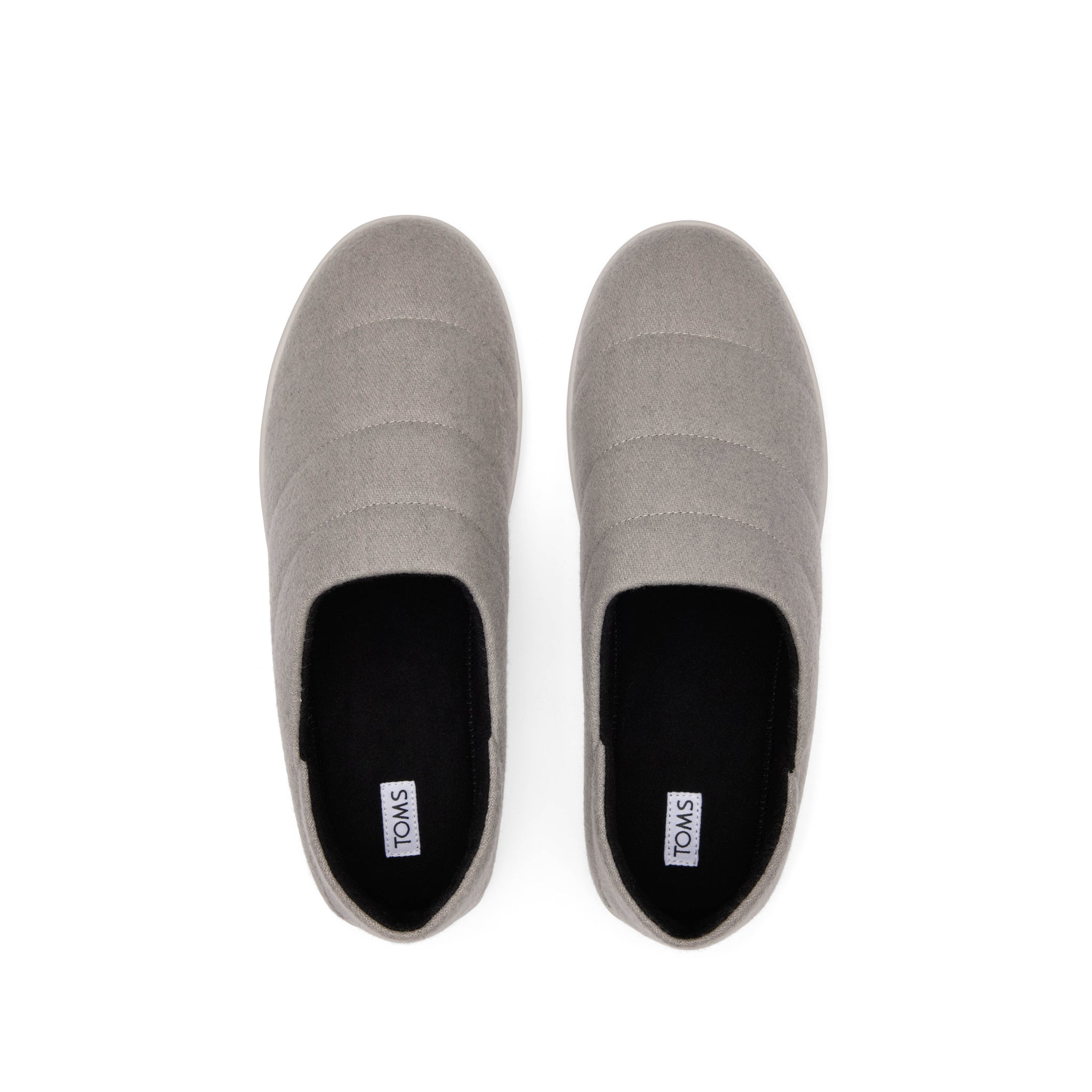 Ezra Grey Faux Fleece Convertible Slipper Top View
