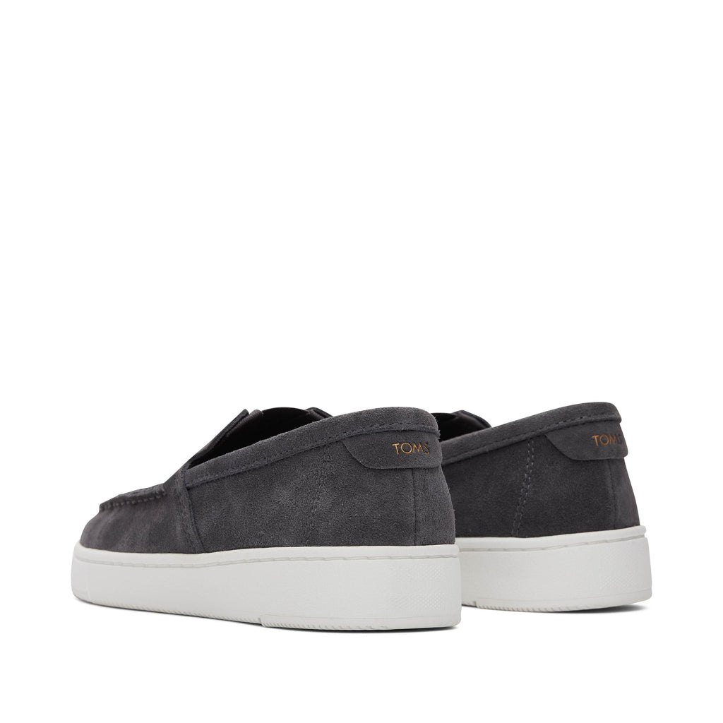 TRVL LITE Grey Suede Loafer Back View