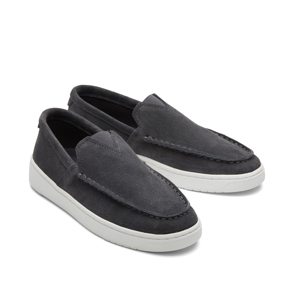 TRVL LITE Grey Suede Loafer Front View