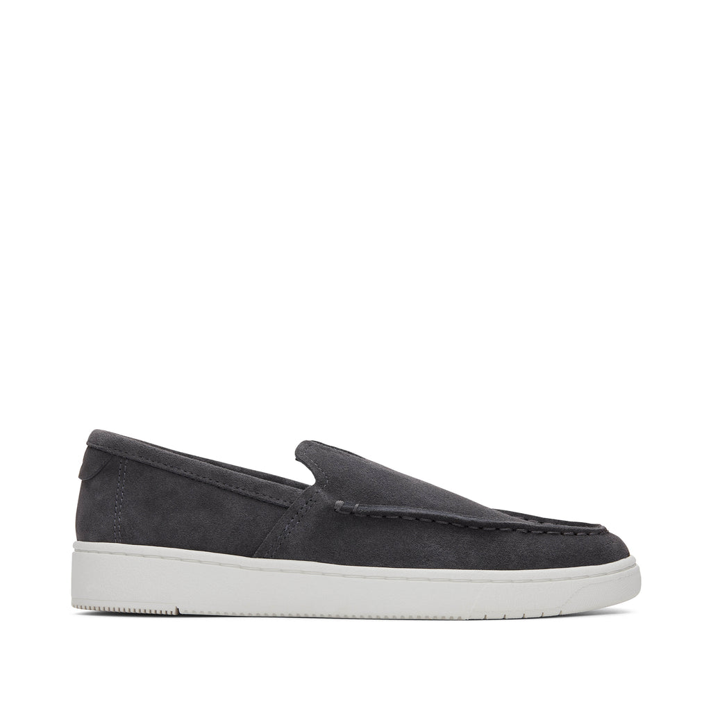 TRVL LITE Grey Suede Loafer Side View