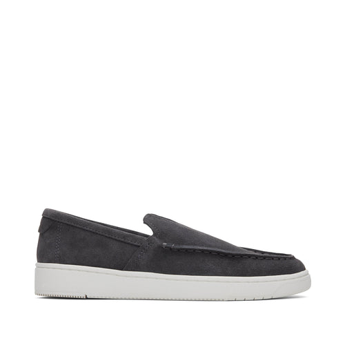 TRVL LITE Grey Suede Loafer Side View