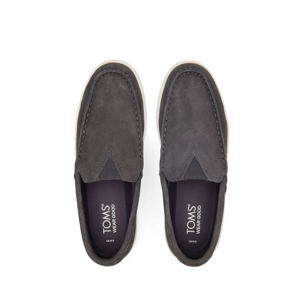 TRVL LITE Grey Suede Loafer Top View