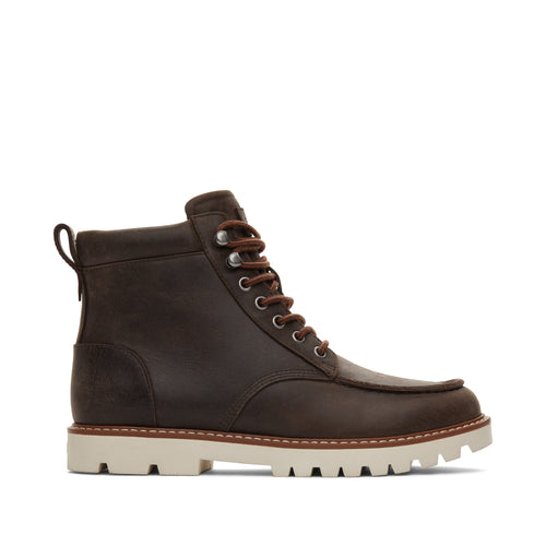 Palomar Brown Water Resistant Leather Boot Side View