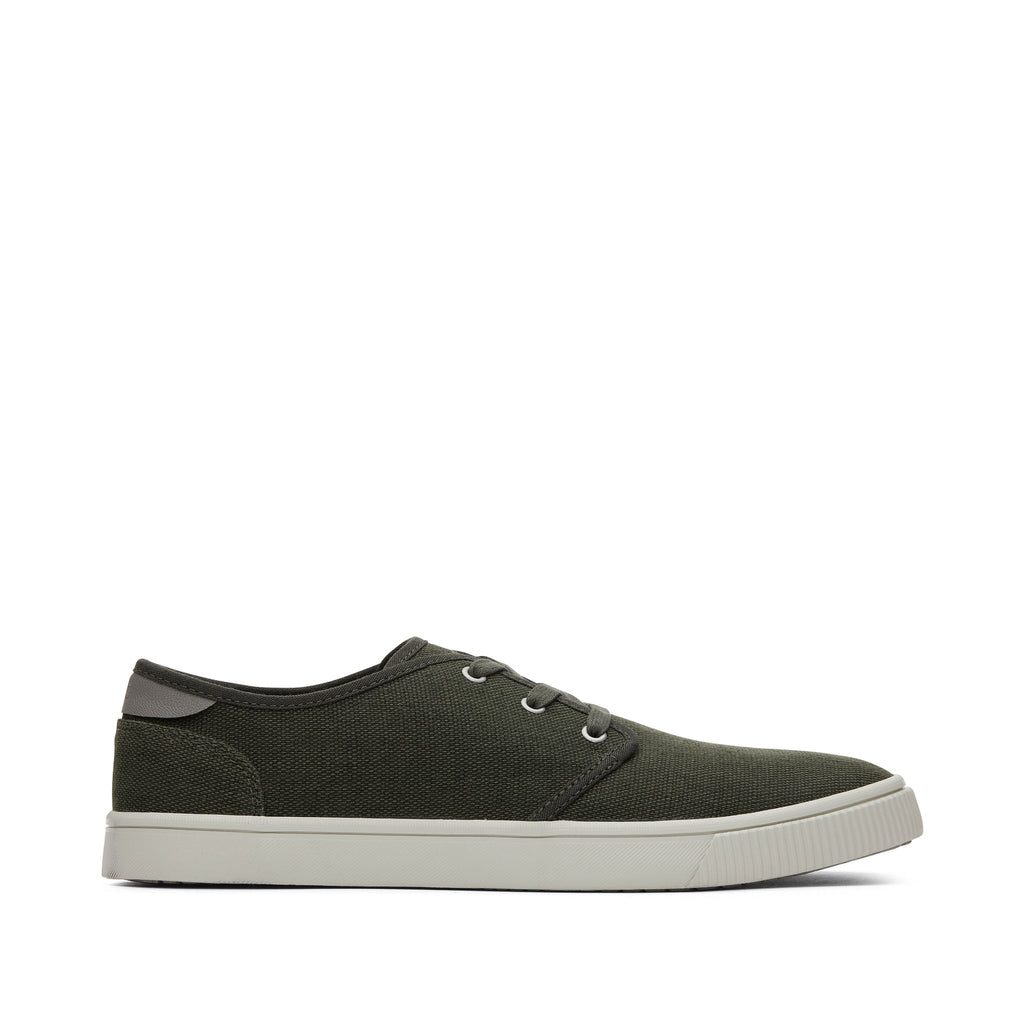 Carlo Green Heritage Canvas Lace-Up Sneaker Side View