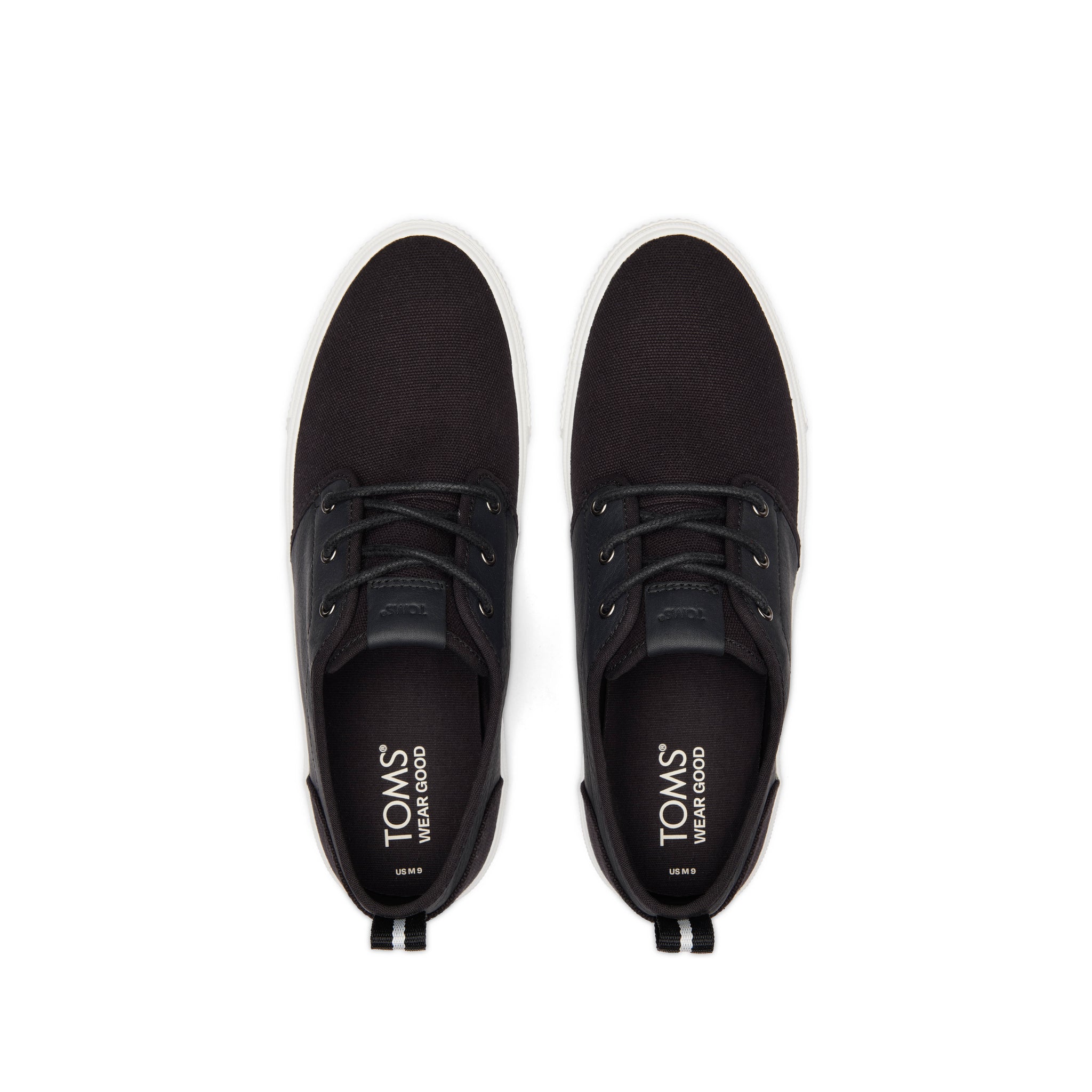 Carlo Terrain Black Leather Water Resistant Sneaker Top View